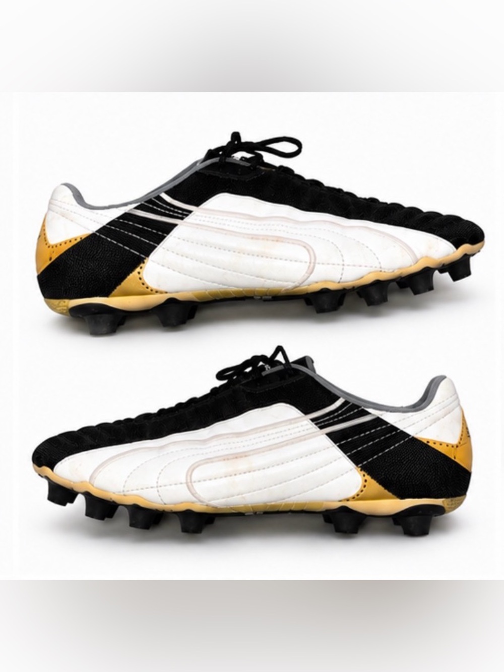 Vintage PUMA DuoFlex Soccer Cleats ⚽️🖤🤍💛